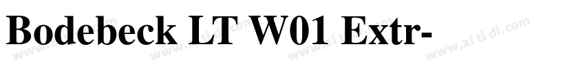 Bodebeck LT W01 Extr字体转换
